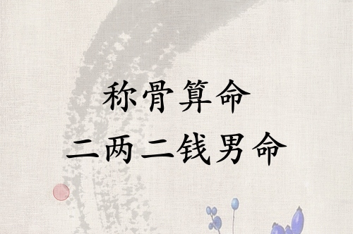 称骨算命二两二钱男命详解